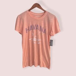 Lucky Brand Havana Peach Tshirt novelty Cuba